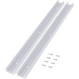 2 stuks - Aluminium R-Rail - Dubbel Aluminium Rail Systeem - R-vormige Aluminium Spoor - 2-delige Aluminium R-Rail Set - Dubbele Aluminium Glijrail - Aluminium Montagerail Set - Aluminium Glijbaan Kit - Dubbelzijdig Aluminium Rail Systeem