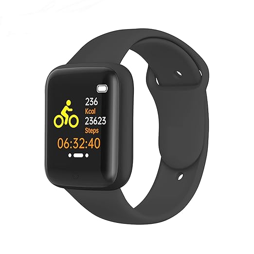 Multifunctioneel Fitness Smartwatch in Klassiek Zwart - 1.44" LCD-Scherm - Geavanceerde Hartslag-, Bloeddruk- en Zuurstofmonitoring - Volg Sportprestaties en Dagelijkse Activiteiten - Elegant Accessoire voor Elke Gelegenheid - Inclusief Oplaadkabel