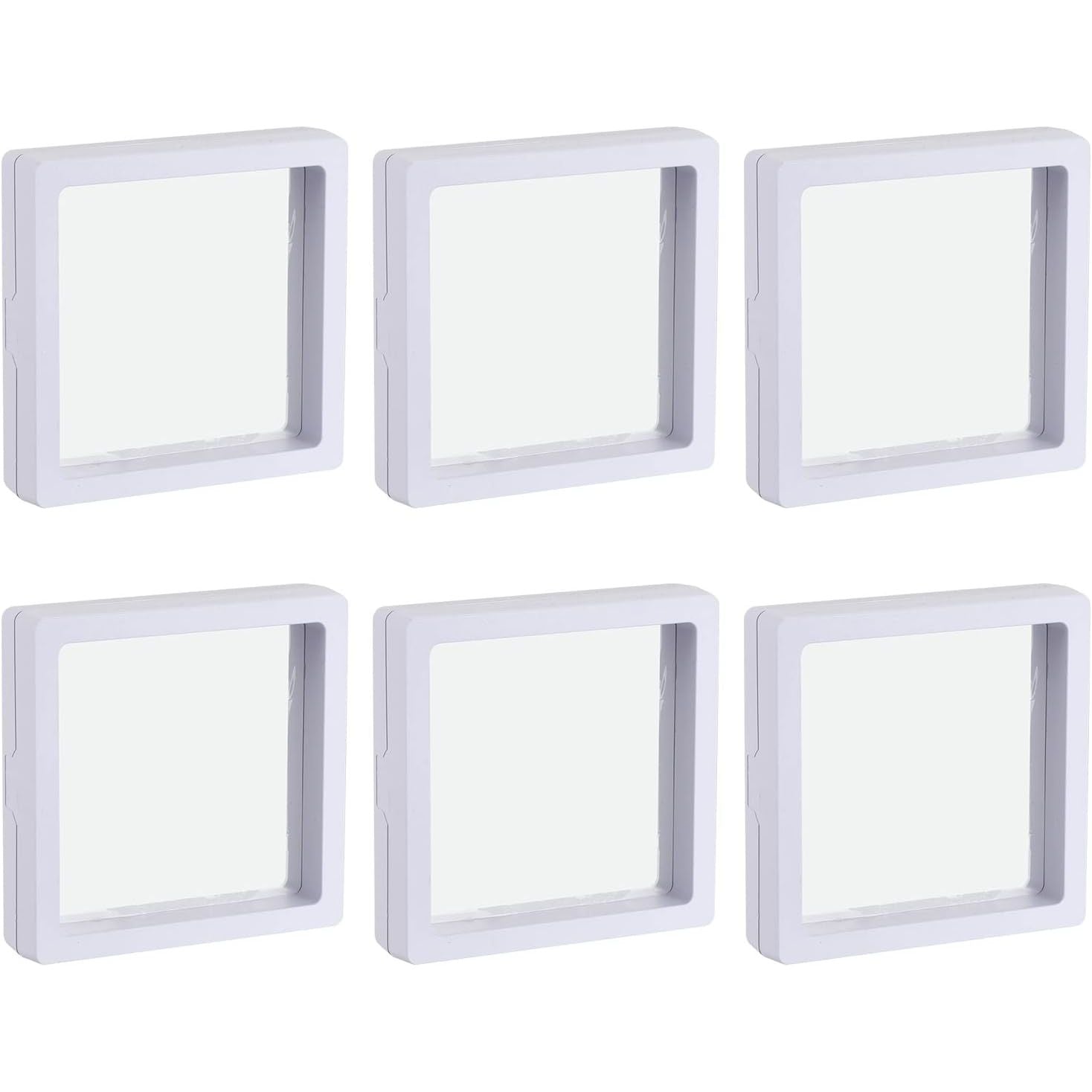9 Stuks - 3D Sieraden Display Box - Witte Vierkante Zwevende Displayhouder - 9 x 9 x 2 cm - Geschikt voor Ringen, Kettingen, Armbanden, Munten en Meer