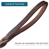 Gevlochten Lederen Hondenriem - 1.8m Lange Trainingsriem Voor Honden - Echt Leer Met Handgeweven Design - Massieve Messing Haaksluiting - Stevige En Comfortabele Riem Voor Dagelijkse Wandelingen en Trainingen - 6ft - Bruin