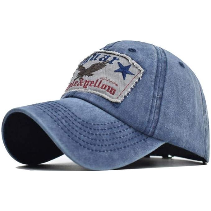 Casual Retro Pet - Baseball Cap – Verstelbare Cowboy Pet – 100% Gewassen Katoen – Ademende Sportpet Met Adelaar Borduursel – Geschikt Voor Golf, Vissen, Hardlopen En Outdoor Activiteiten