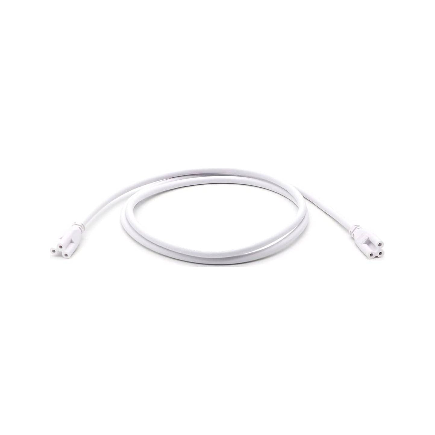 T5 T8 Verlengsnoer van 1,2m - 3-Polige Voedingskabel voor LED Buisverlichting - Koppelbare Connector Koord voor Enkele LED Werkplaatsverlichting en Onderkast Verlichting