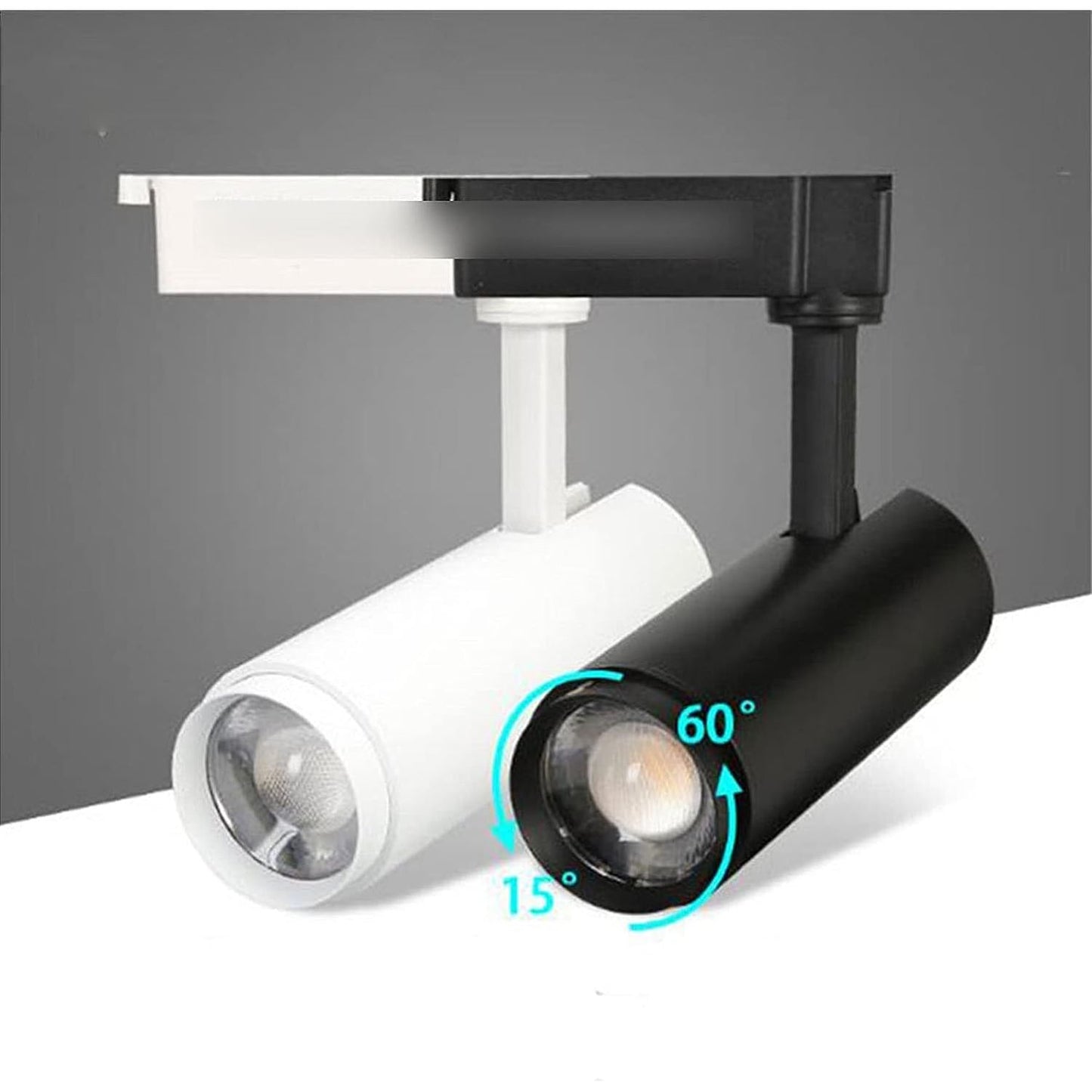 LED Rail Spot Verlichting -  360° Draaibaar - 180° Verstelbaar - Ultradun Ontwerp - AC 220-240V - Kleurtemperatuur 3000K/6000K - Aluminium - IP20 Binnengebruik - 225mm x 85mm - Track Light - Rail Spot
