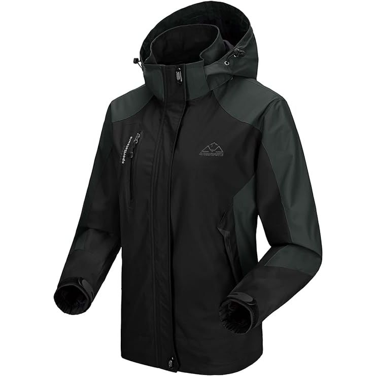 Dames Outdoor Jack - Lichtgewicht & Ademend - Waterdicht en Winddicht - Met Afneembare Kap - Ideaal voor Wandelen, Trekking en Buitenactiviteiten