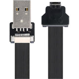 Chenyang 200cm USB 2.0 Type-A naar Micro USB 5pin Mannelijke Datakabel - Plat, Slank en Flexibel voor FPV, Schijf & Telefoon - Eenvoudige Zelfassemblage