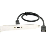40cm USB 3.1 Front Panel Header naar USB-C Type-C Vrouwelijke Verlengkabel - Met Paneelmontageschroef, Geschikt voor Nieuwste Moederborden
