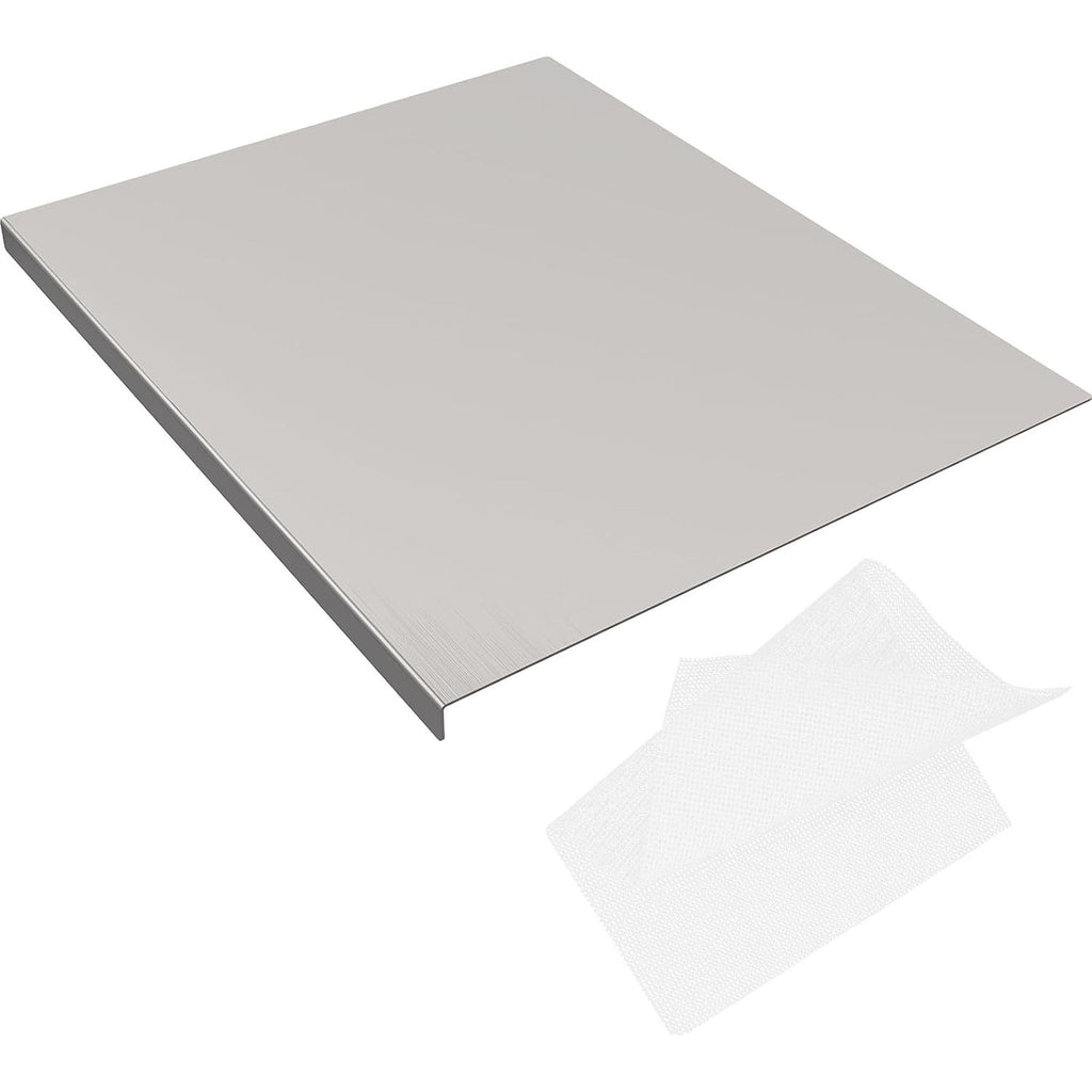 RVS Snijplank 50x50cm – 1.5mm Dikte – Roestvrijstalen Hakplank – Antislip & Geluiddempend – Hygiënisch RVS Snijblad Voor Vlees Groenten Fruit Kaas Pizza – Eenvoudig Schoon Te Maken – Keukenwerkblad 304 Roestvrij Staal