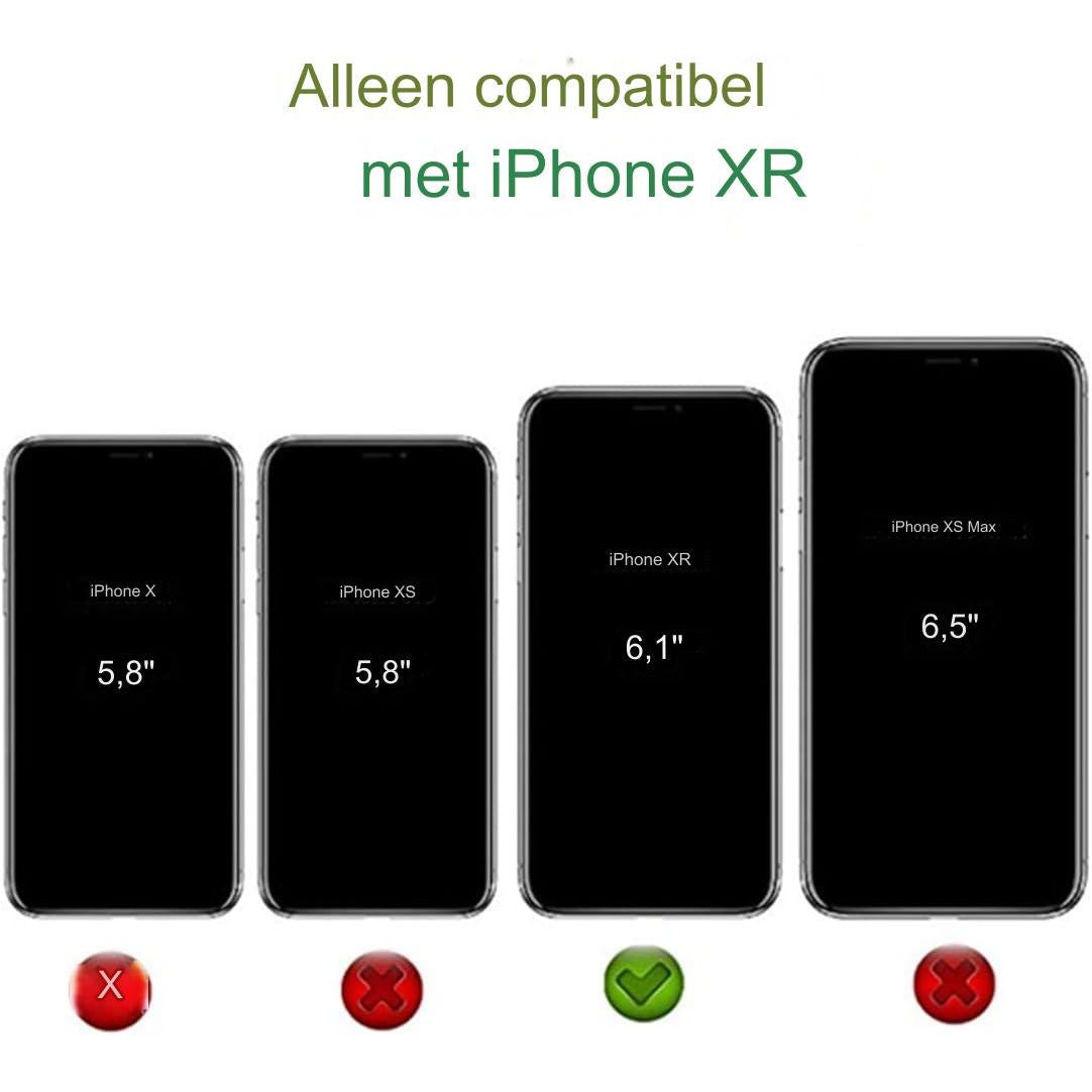 Multifunctionele portemonnee voor iPhone XR hoesje met verstelbare nekband - Creditcardhouder - 6.1