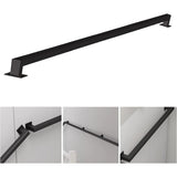 Moderne Trapleuning van Smeedijzer – Compleet Wandbevestigingspakket voor Binnen en Buiten – Sterke Metalen Leuning met Vierkante Buis en Antiroest Coating – Industrieel Design, Inclusief Bevestigingsmateriaal – Lengte 165 cm