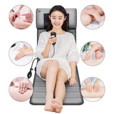 Multifunctionele Elektrische Massage Mat - Volledig-Lichaamsmassage - Opvouwbaar - Verwarmend - 9 Massagemodi - 10 Vibrerende Motoren - Shiatsu Nekmassage - Rug-Lumbaal-Benenpijn Verlichting - 165x50 cm - Super Zacht Fluweel