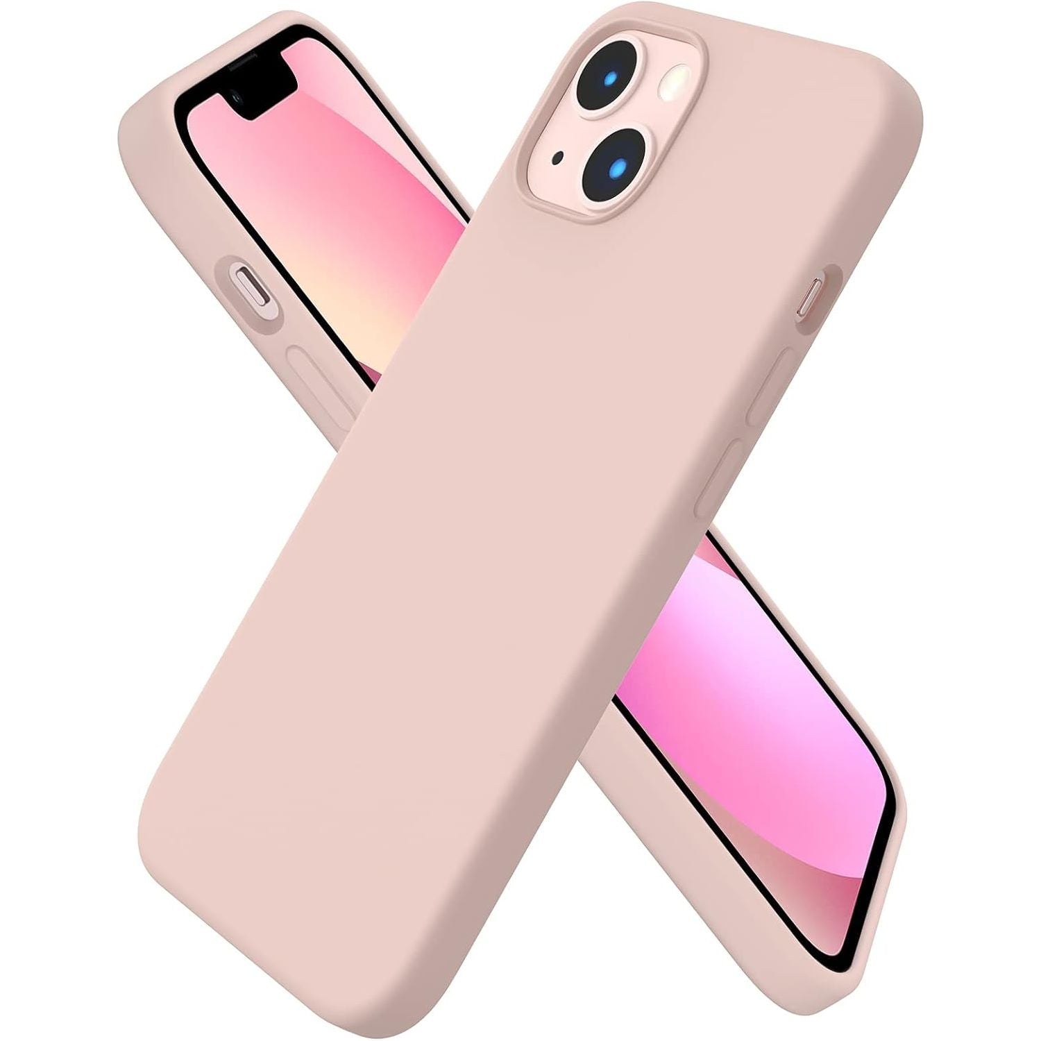 iPhone 13 Hoesje 6.1 - Compatibel met iPhone 13 en iPhone 13 Pro (6.1 inch). Slank Ontwerp van Vloeibare Siliconen met 3 Lagen voor Volledige Dekking. Zacht, Flexibel en Volledig Bedekkend Zacht Gel Rubber Hoesje voor Optimale Grip en Bescherming