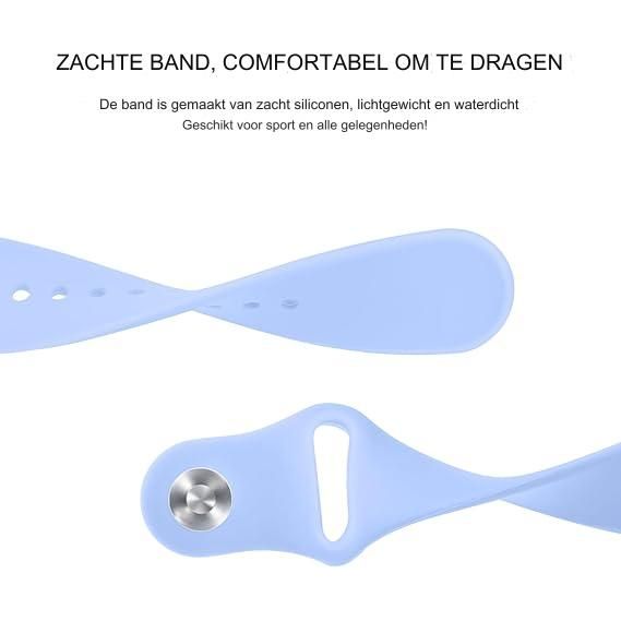 3 Stuks - Siliconen Horloge / Smartwatch Vervangingsbandjes - 20mm - Mint Blauw / Paars / Roze - Voor Smartwatches - Duurzaam en Flexibel - Comfortabel en Stijlvol - Waterbestendig en Huidvriendelijk - Universele Maat - Ideaal voor Dagelijks Gebruik