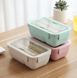 2 Stuks -Japanse Bento Box Set - Met Bestek - Lekvrije Deksel - Lunchtrommel - Duurzame Lunchbox - Ideaal Voor Maaltijdvoorbereiding - Herbruikbare Eetdoos - BPA vrij - Compact En Lichtgewicht - Voedselveilig Handige Voedselcontainer - Beige & Roze