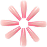 Hot Pink French Press on Nails - Designer Fake Nagels voor een Stijlvolle Look - Langdurige Coffin Acryl Nagels (Glanzend) - 24 Stuks