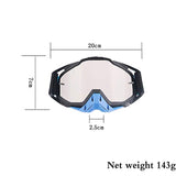 Motocross Brillen - Downhill Goggles - MX Gafas - Cross Country Goggle - Motorcross Bril - Dirt Bike Brillen - Blauw Reflecterende Lenzen