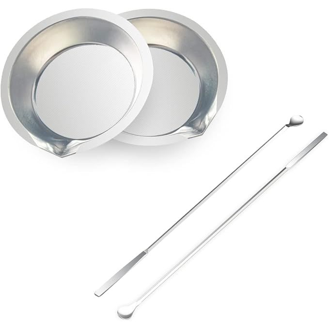 2 Delig - Zilveren Roestvrijstalen Verfmengset & Verfbakje  – Lichtgewicht, Perfect voor Airbrush Schilderen en Hobby Bouwgereedschap