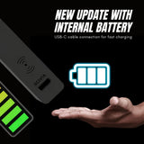 SoundbarRGB ritme lamp muziek visualizer – voice control audio spectrum LED light bar – USB Type C sound control lichtbalk met 32 LED kleuren – desktop auto gaming sfeerverlichting equalizer lamp zwart