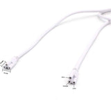 T5 T8 Verlengsnoer van 1,2m - 3-Polige Voedingskabel voor LED Buisverlichting - Koppelbare Connector Koord voor Enkele LED Werkplaatsverlichting en Onderkast Verlichting