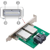 Mini SAS HD Dual Poorten Adapter - SFF-8644 naar SFF-8643 Interne PCBA - Inclusief Laag Profiel Beugel - Ondersteunt 12 Gb/s Gegevensoverdracht