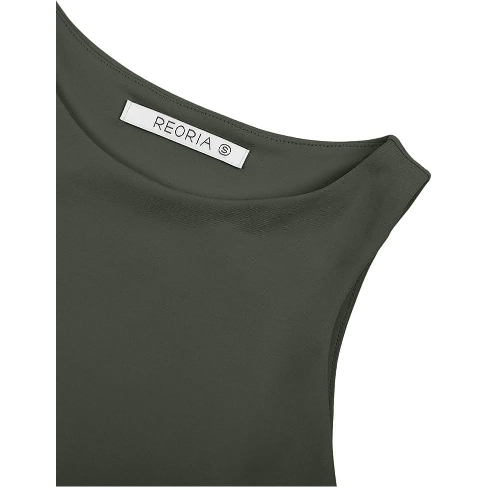 Stijlvolle Dames Sexy Mouwloze Racerback Tanktops - Elegante Halternek Crop Tops, Beschikbaar in Zwart, Wit, Blauw en Groen Grijs - Gemaakt van Zacht en Stretchy Polyester-Spandex Mix, Ideaal voor Zomer, Casual Uitjes en Avondfeesten