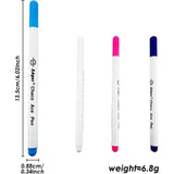 4-Delige Set Wateruitwisbare Markeerpennen voor Stof – Naaien, Quilten &amp; Borduren – Tijdelijke Inktschrijvers met Automatisch Vervagende &amp; Wateroplosbare Inkt – Textiel Markeerpennen voor Kleding, Patchwork &amp; Handwerk