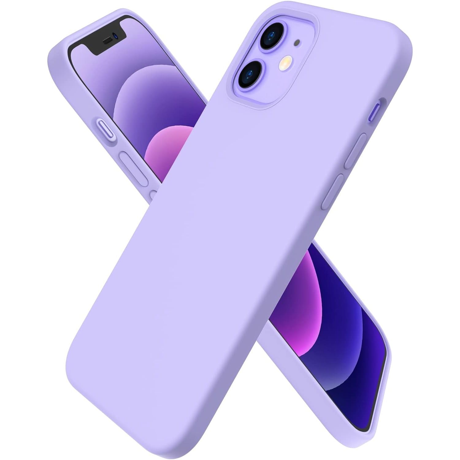 iPhone 12 & 12 Pro Case - 6.1 inch - Compatibel met beide modellen (6.1 inch). Slank ontwerp van vloeibare siliconen met 3 lagen voor volledige bescherming, Zacht, flexibel en volledig bedekkend voor optimale grip en bescherming