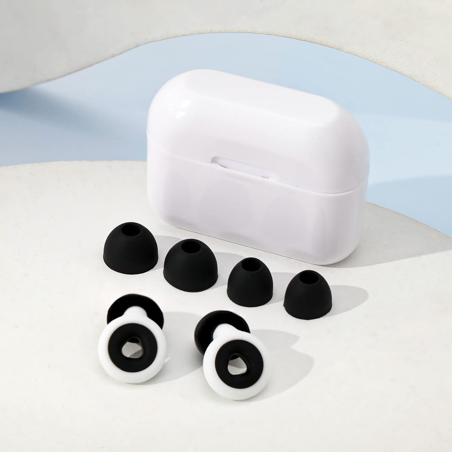 Herbruikbare Silicone Oordopjes Voor Slapen Met Geluidsdemping - Waterproof Oordoppen Voor Slapen, Werk, Zwemmen - Inclusief 6 Oorkappen in S/M/L - Comfortabele Noise Cancelling Oordopjes - Gehoorbescherming