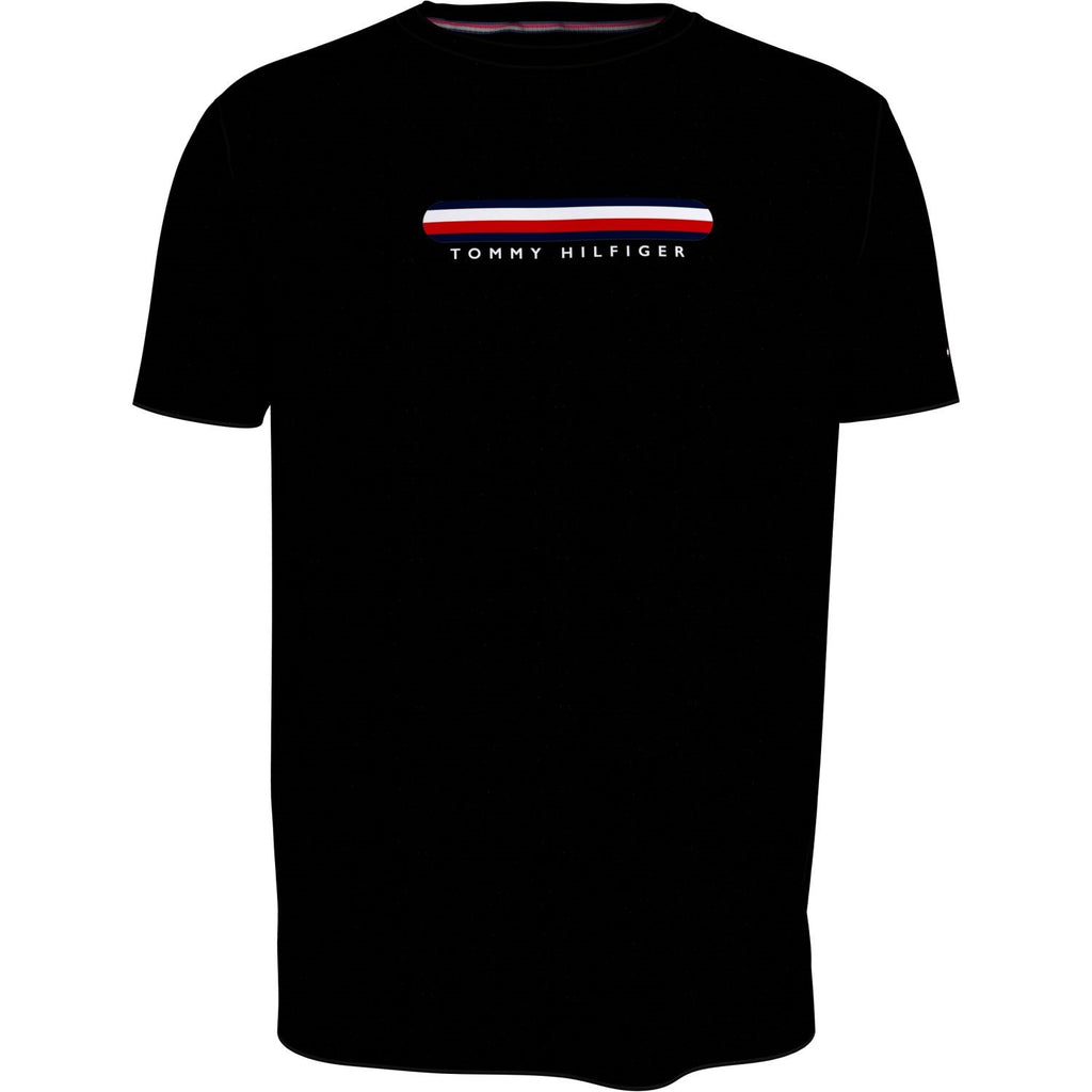 Tommy Hilfiger - Heren T-shirt - Comfortabele Lounge Collectie - T-shirt met Logo - Zwart