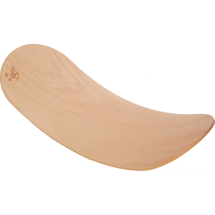 We Rock balansboard – houten wiebelbord voor kinderen – FSC beukenhout balansbord – Montessori speelgoed – wobble board – gebogen speelbord voor balans en motoriek – natuurlijk gelakt houten speelbord – duurzaam kinderspeelgoed