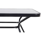 Livarno Tuintafel – Model Atlanta – Poedergecoat Stalen Frame – Gehard Glas Tafelblad – Weer- en UV-bestendig – 140 x 70 x 90 cm