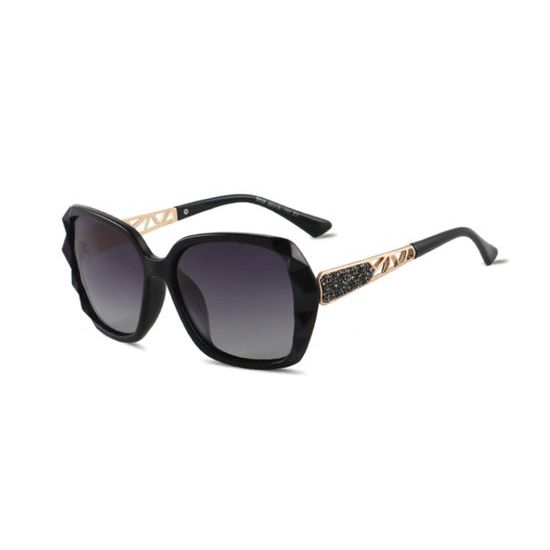 Butterfly Zonnebril UV400 Gepolariseerd - Dames Zonnebril Zwart PurpleStar Z6000 - Luxe Vlinder Bril met Polarized Lenzen - Fashion Sunglasses voor Autorijden Strand Vakantie en Dagelijks Gebruik