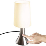 2 Stuks - Moderne Tafellampen met Stoffen Lampenkap - Dimbare Touch Bediening - Sfeerlampen voor Nachtkastje of Woonkamer - Tafellamp Set met E27 Fitting - Bedlampjes voor Slaapkamer of Dressoir - Zwarte Tafellampen