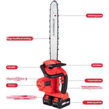 16 Inch Snoerloze Kettingzaag – Brushless Motor – Voor Makita 18V Batterijen – 7980W Vermogen – Inclusief Veiligheidsfuncties – Voor Houtbewerking en Tuinonderhoud