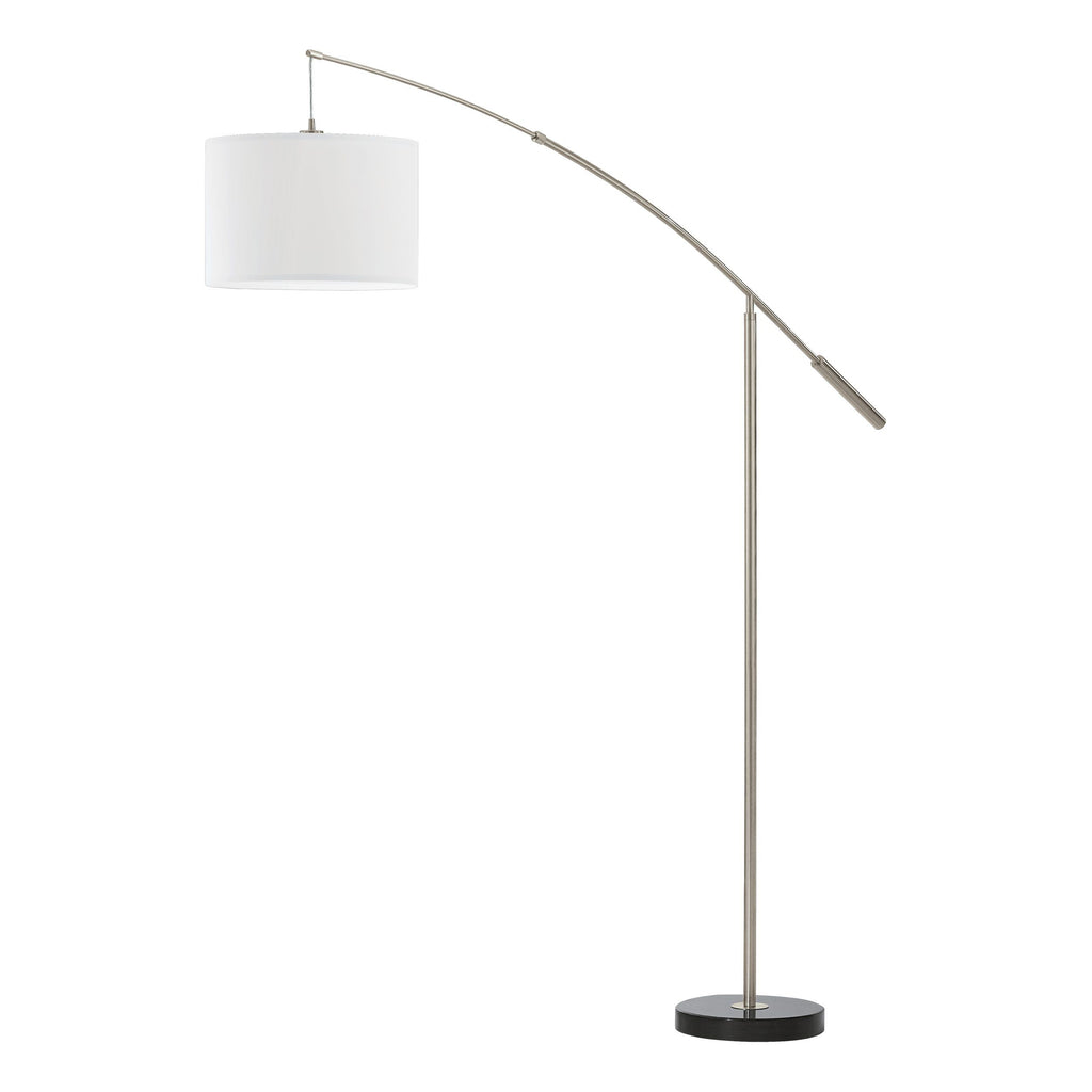 Eglo Nadina – Moderne Vloerlamp – E27 Fitting – Textielen Lampenkap – Mat Nikkel Stalen Frame – Geschikt Voor Woonkamers En Slaapkamers – 151 cm Hoog