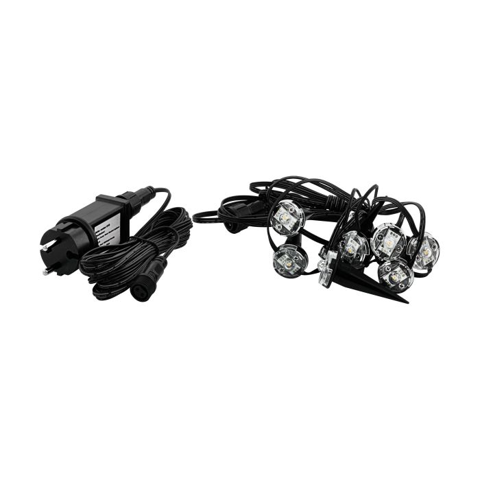 Eglo LED lichtsnoer voor buiten – 10 meter prikkabel met 9 LED lampen – warm wit licht – IP65 waterdicht – decoratieve buitenverlichting – tuin, terras en balkon lichtketting – geïntegreerde LED module – energiezuinige tuinverlichting