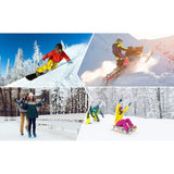 Warme Waterdichte Ski Handschoenen - Met Touch Functie Voor Schermen - Ademende Snow Gloves - Met Opslag Compartiment - Verstelbaar - Met Verbind Clip - Geschikt voor Outdoor - Blauw - Unisex - Maat L