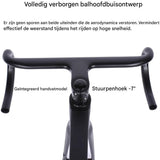700C Carbon Road Bike Frame – 49 cm – Schijfrem – Volledige Interne Kabelgeleiding – Inclusief Carbon Vork, Zadelpen, Doorlopende As en Geïntegreerd Stuur – Voor BB86 Bracket & 142×12 mm Achteras