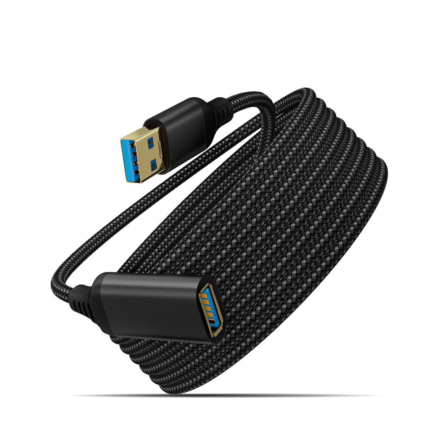 3 meter - USB naar USB Kabel - USB 3.0 Verlengkabel - Hoge Snelheid 5Gbps Dataoverdracht - USB Mannelijk Naar USB Vrouwelijk -Geschikt Voor Laptop, Printer, Camera, Flash Drive & Scanner - Zwart