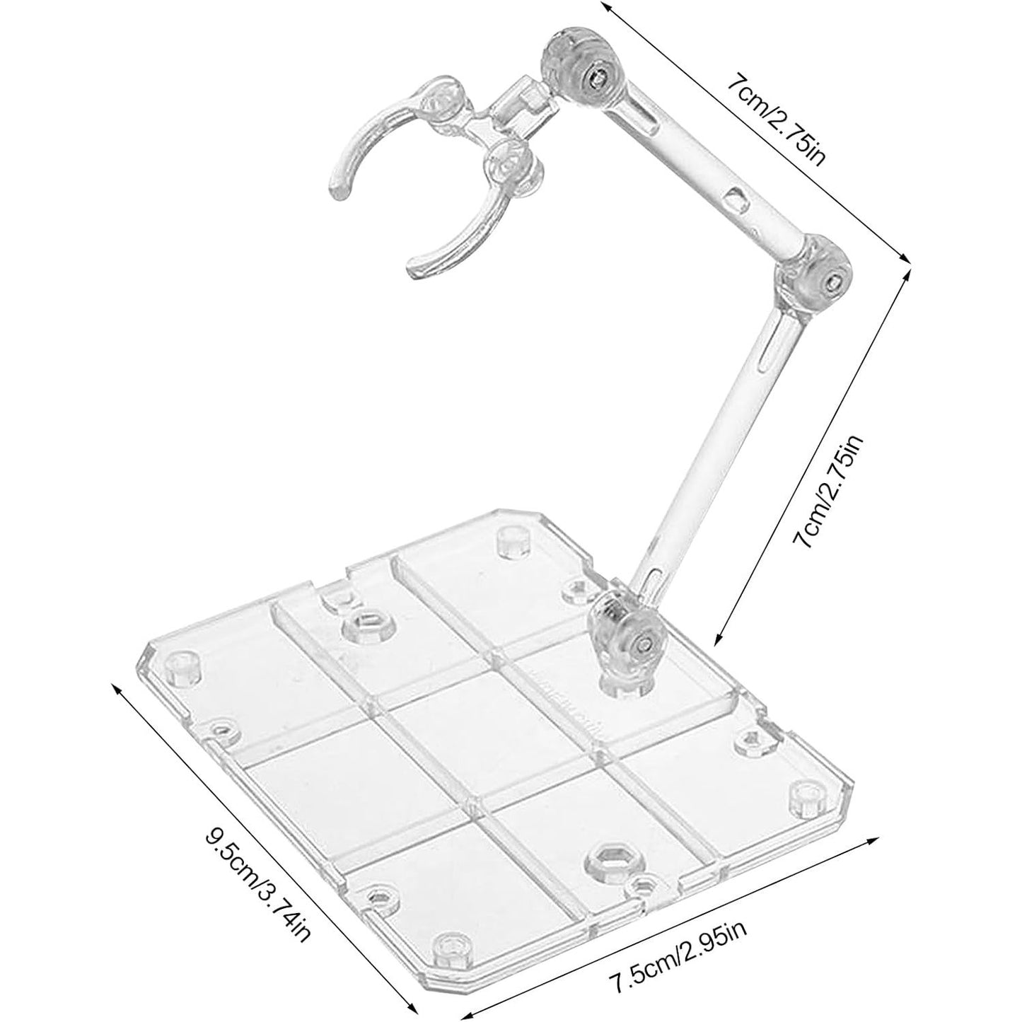 4 Stuks Transparante Action Figures Stand - Plastic Display Standaards - Stabiel en Praktisch - Geschikt voor Actiefiguren en Poppen - Creëer Dynamische Exhibitiescènes