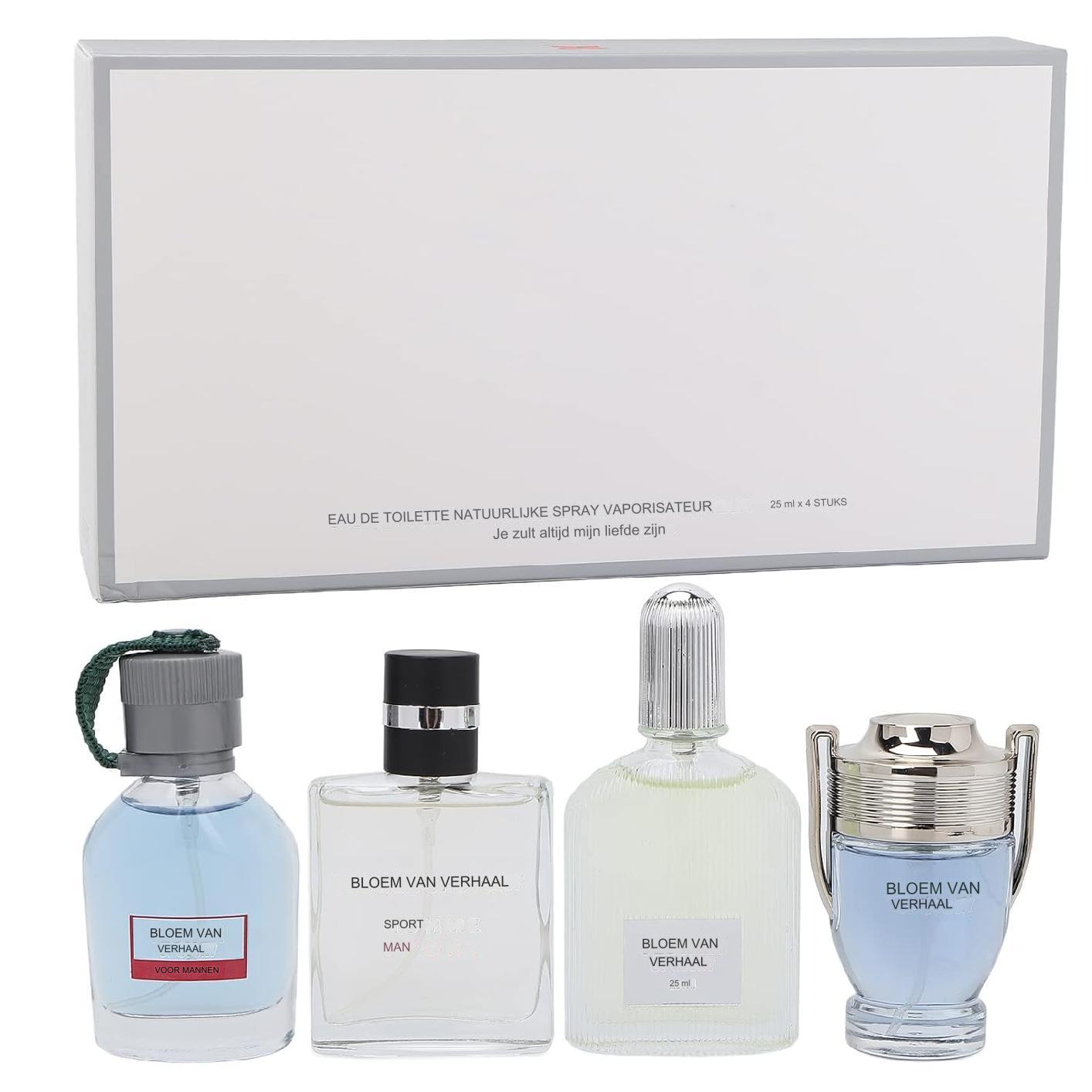 4 - Heren Eau De Toilette - Geuren Set voor Mannen - Parfum voor Mannen - Cologne Cadeauset - Duurzaam Kerst- & Thanksgiving Geschenk - Voor Jouw Vriend of Andere Mannelijke Vriend - Hoogwaardig, Langdurig en Verfijnd Aroma
