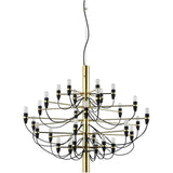 Gouden Scandinavische Kandelaar voor Restaurant Hotel Villa Woonkamer Trap Modern Design-Interieurdecoratie 60cm-32 LED Lampen Stijlvolle Decoratieve Kandelaar Sfeerverlichting Candelabro escandinavo Interieurdecoratie LED Kandelaar