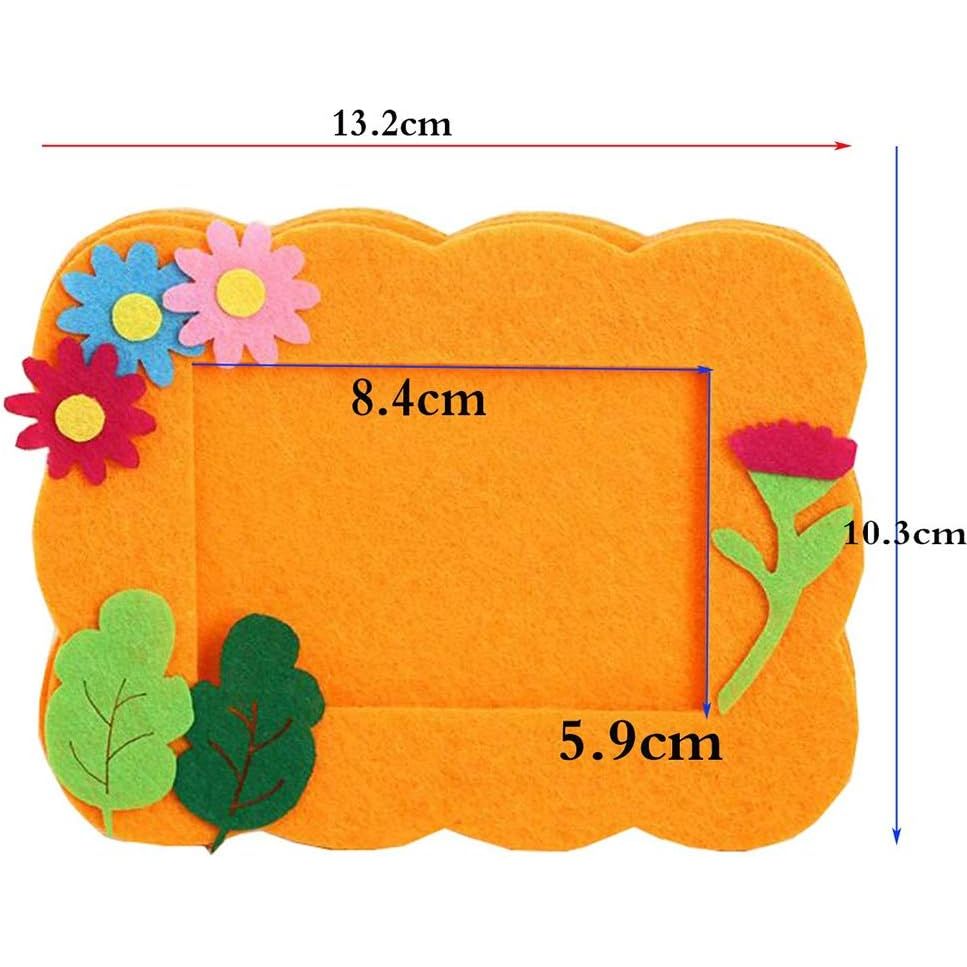 DIY Foto-Frame Kit voor Kinderen - Niet-Geweven Stof - Diverse Patronen - Educatief Handwerk - Perfect voor Creatieve & Educatieve Momenten - 12 Stuks