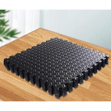 Set van 56 Vloerbeschermingsmatten met Randen – 30 x 30 cm | EVA Schuim Puzzeltegels voor Fitness, Gym, Garage, Speelkamer of Zwembad | Antislip, Geluiddempend &amp; Waterdicht – 1 cm dik