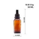 Yizhao Amber Glazen Druppelflesjes 3 stuks - 30ml met Glazen Pipetdruppelaar - Ideaal voor Etherische Oliën, Aromatherapie, Cosmetica - 3 Stuks - Lekvrij, UV-Beschermend en Reisvriendelijk