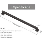 Moderne Trapleuning van Smeedijzer – Compleet Wandbevestigingspakket voor Binnen en Buiten – Sterke Metalen Leuning met Vierkante Buis en Antiroest Coating – Industrieel Design, Inclusief Bevestigingsmateriaal – Lengte 165 cm