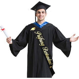 HOWAF Zwarte Gouden Afstudeersjerp 'ABI 2023' - Perfecte Examencadeau en Feestdecoratie - Unisex, Hoogwaardig Satijn, Ideaal voor Graduatie en Feestjes, 84cm Lang en 9cm Breed