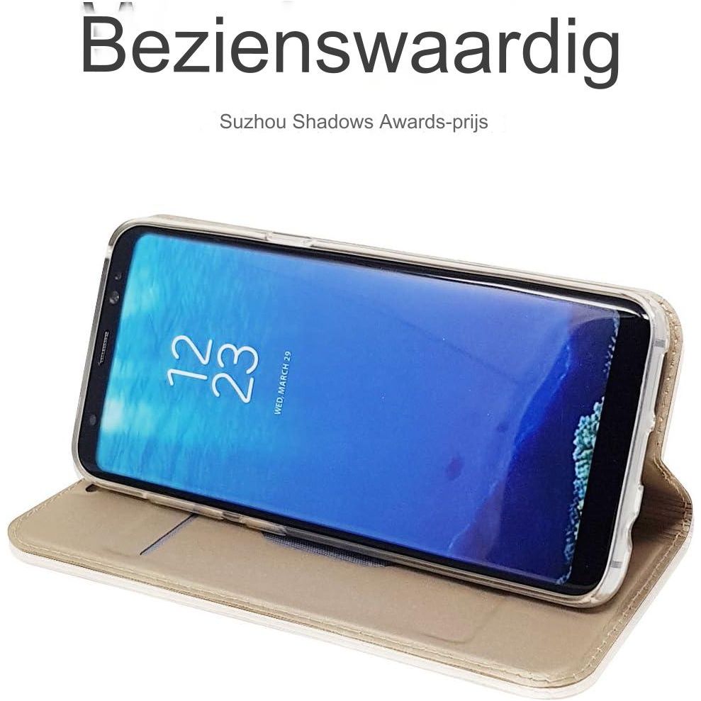 Samsung Galaxy S8 Hoesje - Ultralicht PU Lederen Portemonnee - Schokbestendig TPU - Volledige Bescherming - Kaartsleuf - Magnetische Sluiting - Zwart - Bescherm uw telefoon met stijl en functionaliteit met dit ultradunne hoesje
