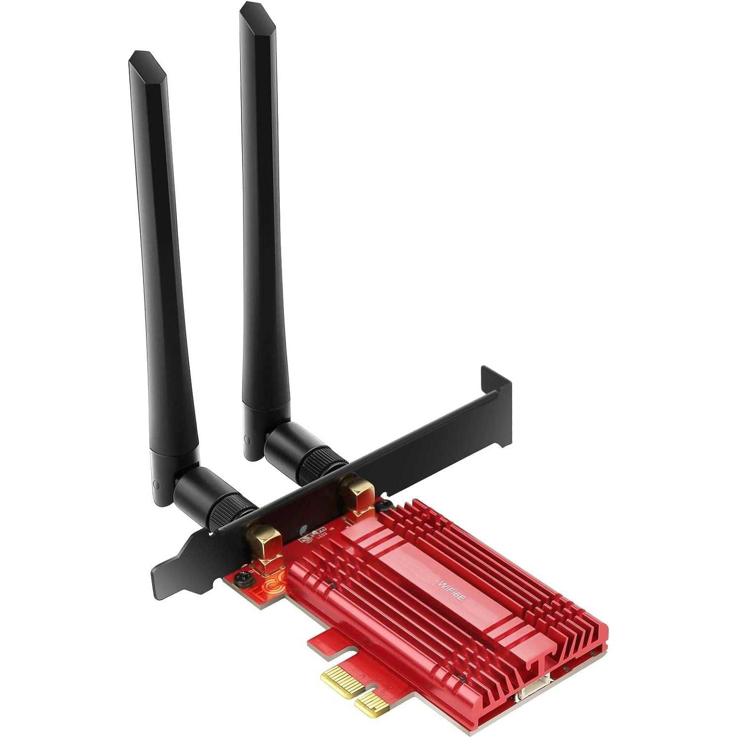 6E AX210S PCI-E Wireless Adapter - Wi-Fi 6E tot 5400Mbps - Tri-Band & Bluetooth 5.2 - Lage Latency voor Gaming - Eenvoudige Installatie - Geavanceerde WPA3 Beveiliging