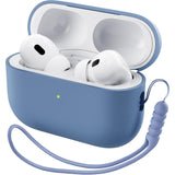 Beschermende Siliconen Hoes Voor AirPods Pro 2 2022 - Zachte Skin Met Zichtbare LED - Perfecte Pasvorm, Eenvoudig Te Installeren en Verwijderen - Langdurige Bescherming Tegen Stof en Krasjes - Verkrijgbaar in Frans Blauw en Mint Groen