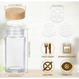 36 Stuks Glazen Kruidenpotjes 112ml – Vierkante Specerijpotten Met Bamboe Deksel &amp; 3 Soorten Strooidoppen – Kruidenpot Set Met 150 Labels, Vulpipetten &amp; Pen – Luchtdichte Glaspotjes Voor Kruidenrek, Lade, Organiser Of Keukenopslag